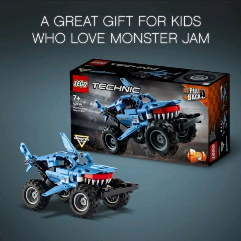 KADO ANAK COWO LEGO MURAH!! LEGO TECHNIC 42134 MONSTER JAM MEGALODON 2IN1 7+