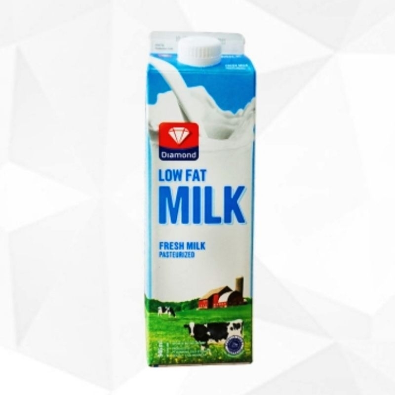 

Susu Segar Pasteurisasi DIAMOND SUSU LOW FAT Rendah Lemak - 946ml