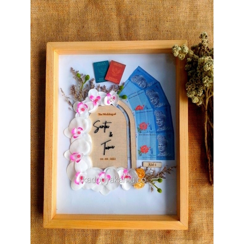 Mahar bingkai 30x40 rustik beserta isinya