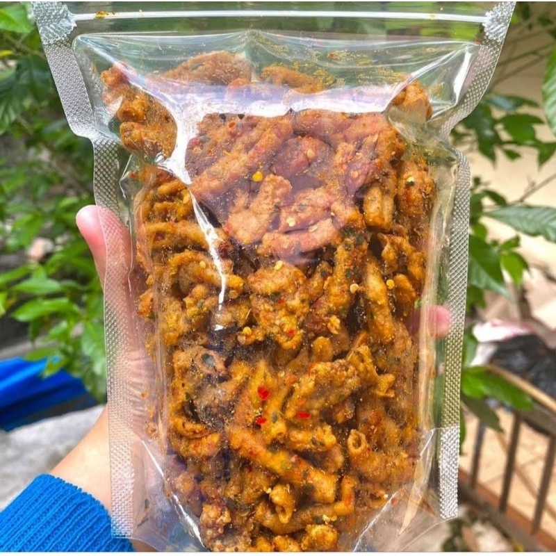 

Usus kriuk pedas daun jeruk 100gram