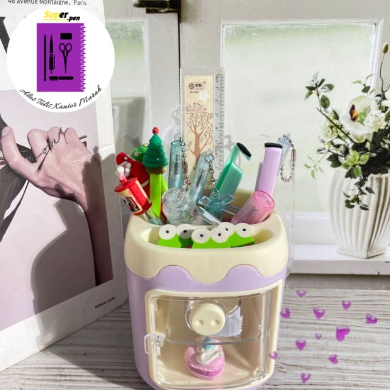 

rak pulpen organizer plastik y-001 tempat pensil sandaran pena pen laci perlengkapan alat tulis kantor dan sekolah super murah stationery cod