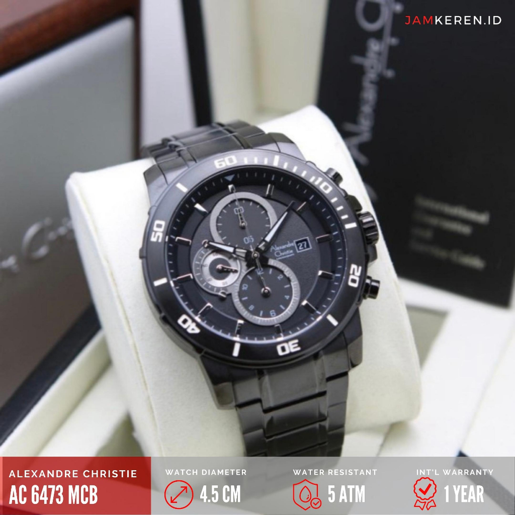 Jam Tangan Pria Alexandre Christie 6473 AC6473 AC 6473 MC Original