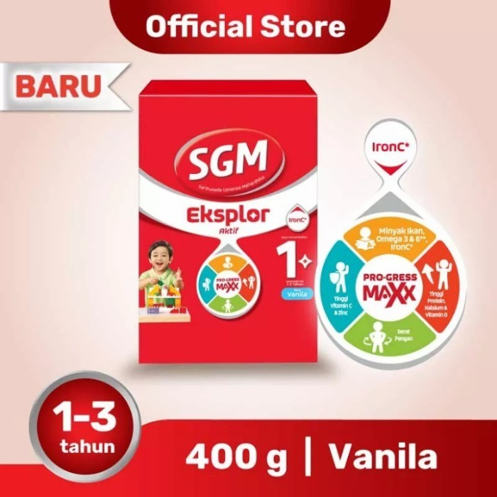 

SGM Eksplor 1+ Plus 400gr - Usia 1-3 Tahun Madu / Vanila