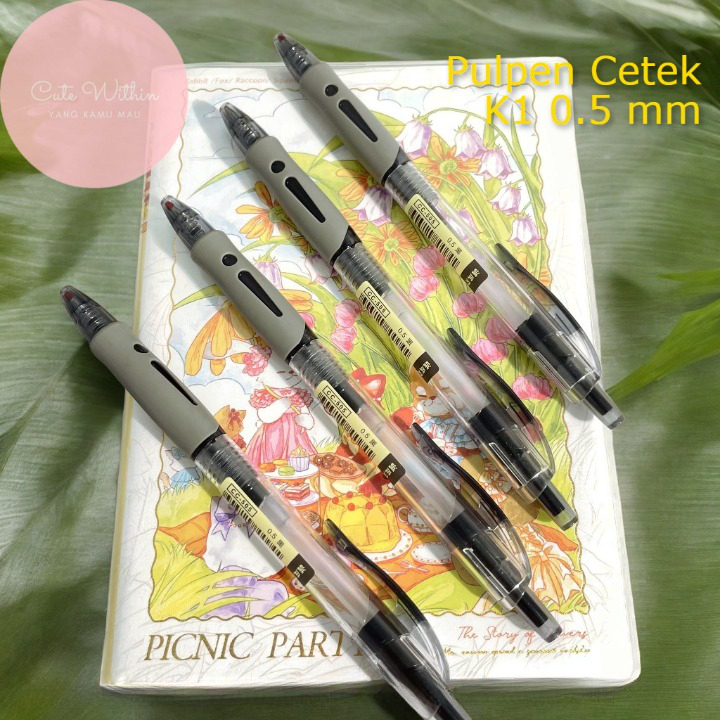 

Pulpen Cetek Hitam 0.5 mm - K1 CC 505 - bolpoint unik aesthetic korea viral 1 an per pack