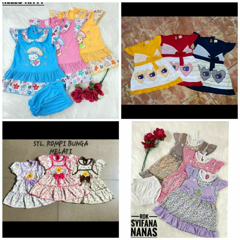Baju anak cewek dress bayi murah  cantik