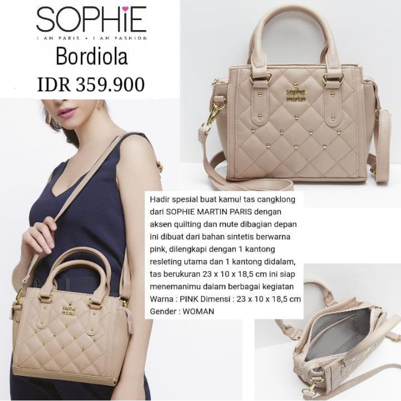 TAS BORDIOLA / NAVY SOPHIE MARTIN PARIS TAS SELEMPANG WANITA SOPHIE MARTIN PARIS TAS JINJING WANITA 