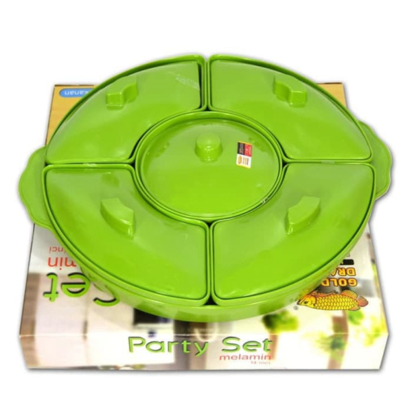 

Jual [HijauTua] Party Set Melamin PS-0101/ Wadah Saji Mangkok Golden Dragon Berkualitas