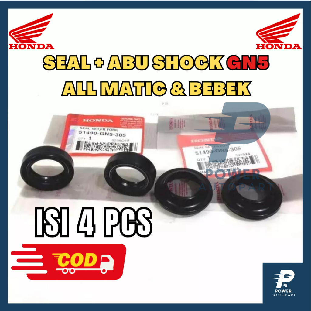 ORIGINAL Seal + Abu Shock Depan GN5 Honda Supra, Beat, Vario, Blade, Revo Kualitas Terbaik Original 