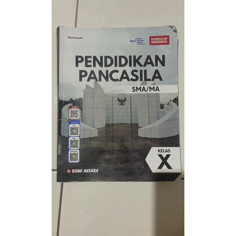 BUKU PPKN KURIKULUM MERDEKA KELAS X BUMI AKSARA