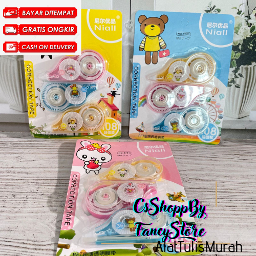 

Tipe - X Bentuk Roll 3 IN 1 Nial Correction Kertas Murah Cute Bisa Cod