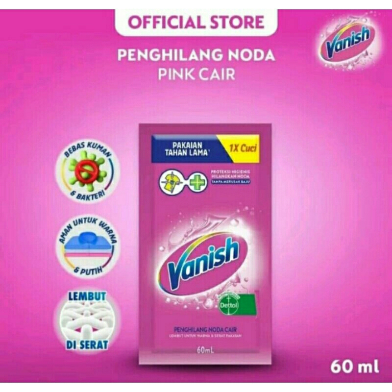 vanish 60ml per sachet