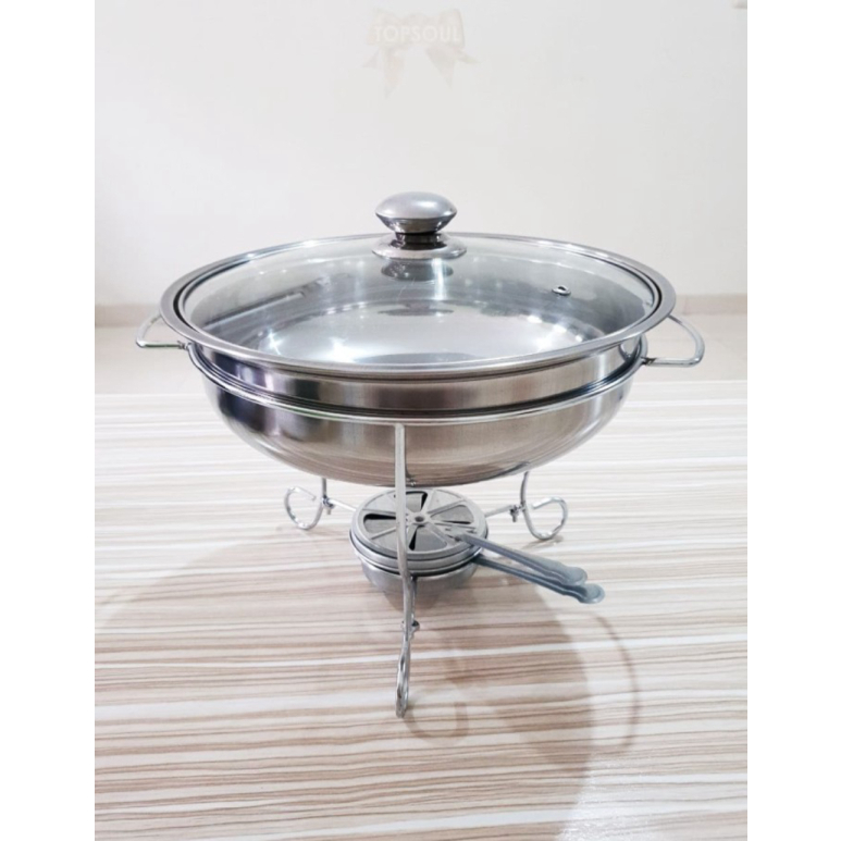 

Promo GOJEK Soup Warmer Round Warmer Stove Wadah Saji Mangkok Sup Prasmanan Diskon