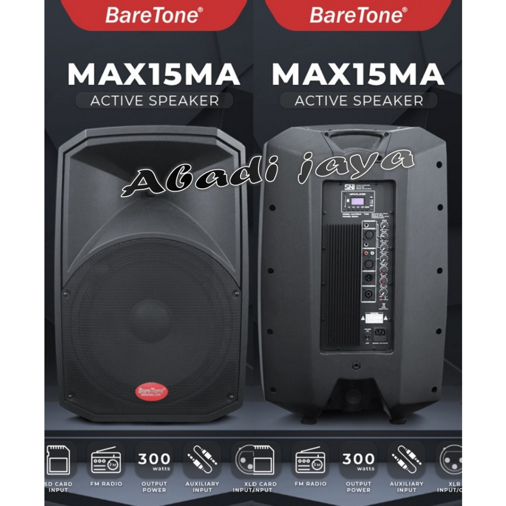 speaker aktif baretone max 15ma / max15ma 15'' 2 buah original