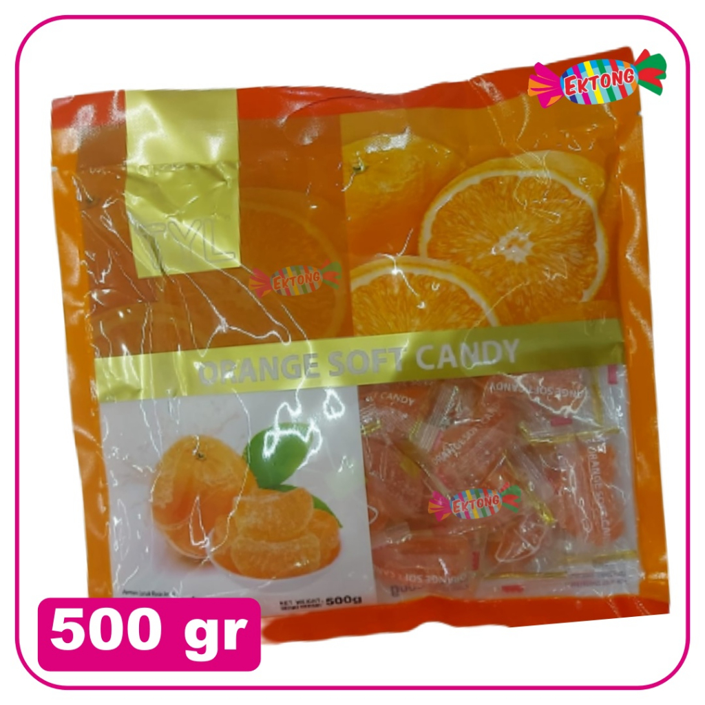 TYL ORANGE SOFT CANDY / PERMEN JELLY JERUK 500 gr