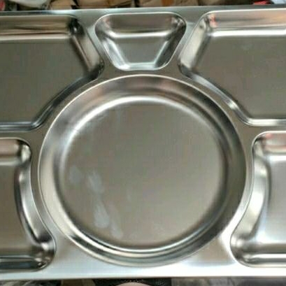 Food Tray 6 Sekat Stainless Steel