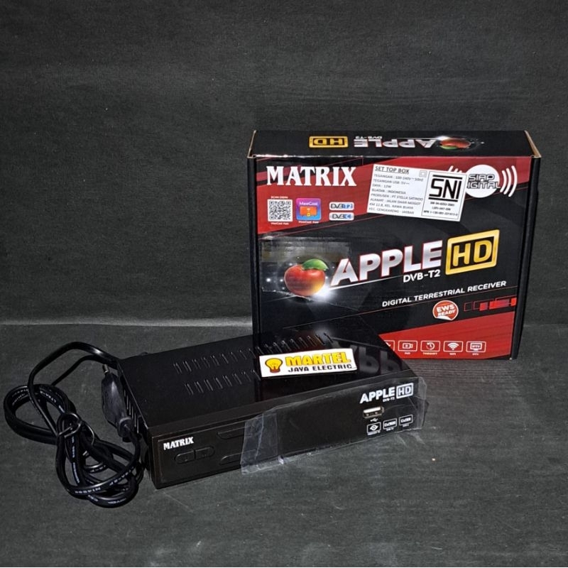Set top box digital DVB-T2 / STB matrix apple merah