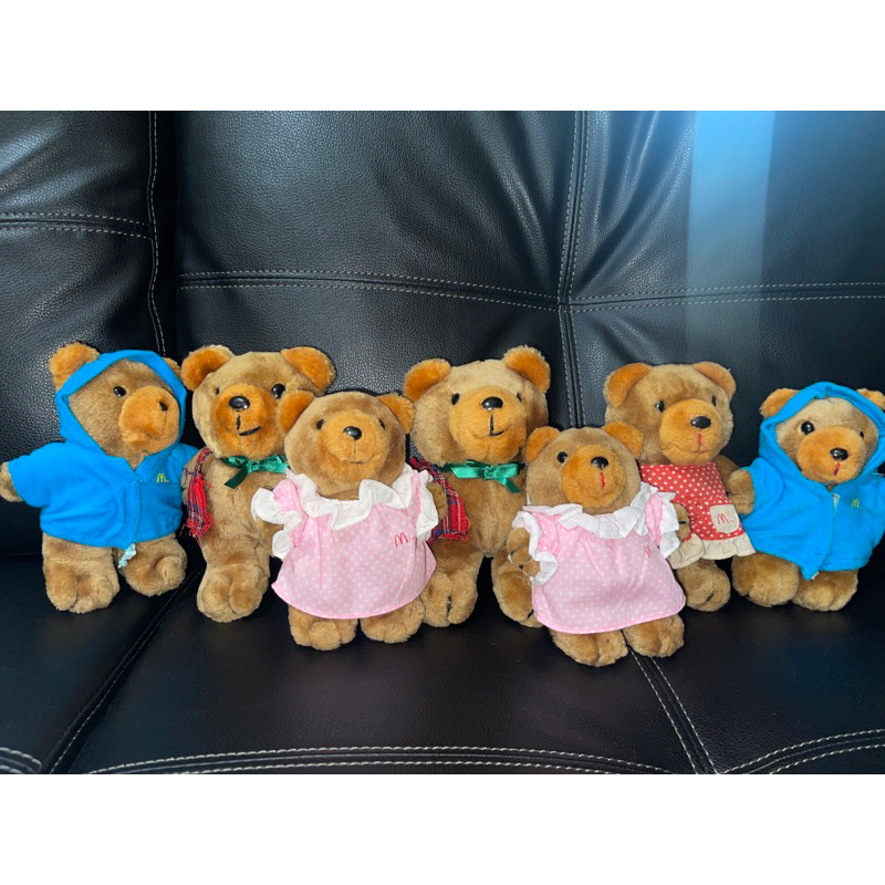 Paket Boneka Teddy Vintage MCD Mc Donalds 1991