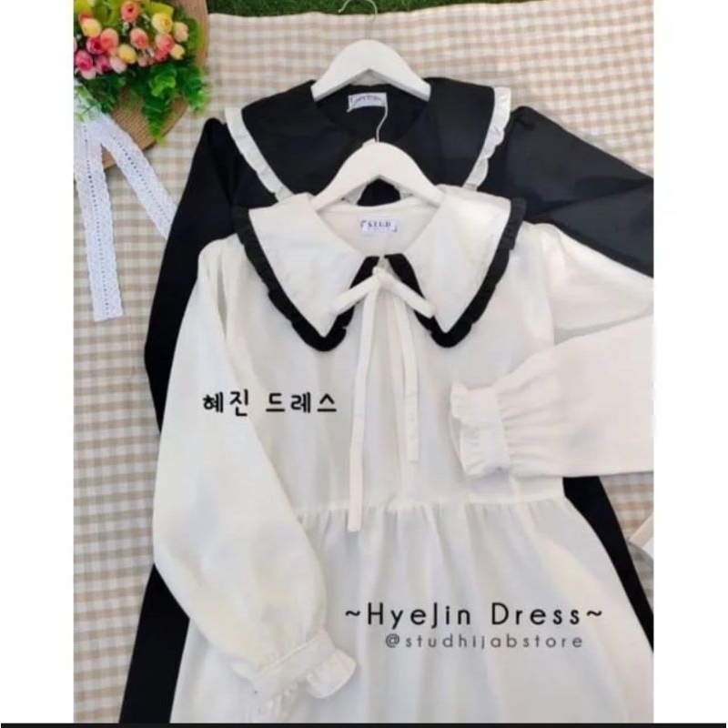 Hyejin Dress gamis wanita korea style / fashion baju wanita muslim yang lagi trend sekarang