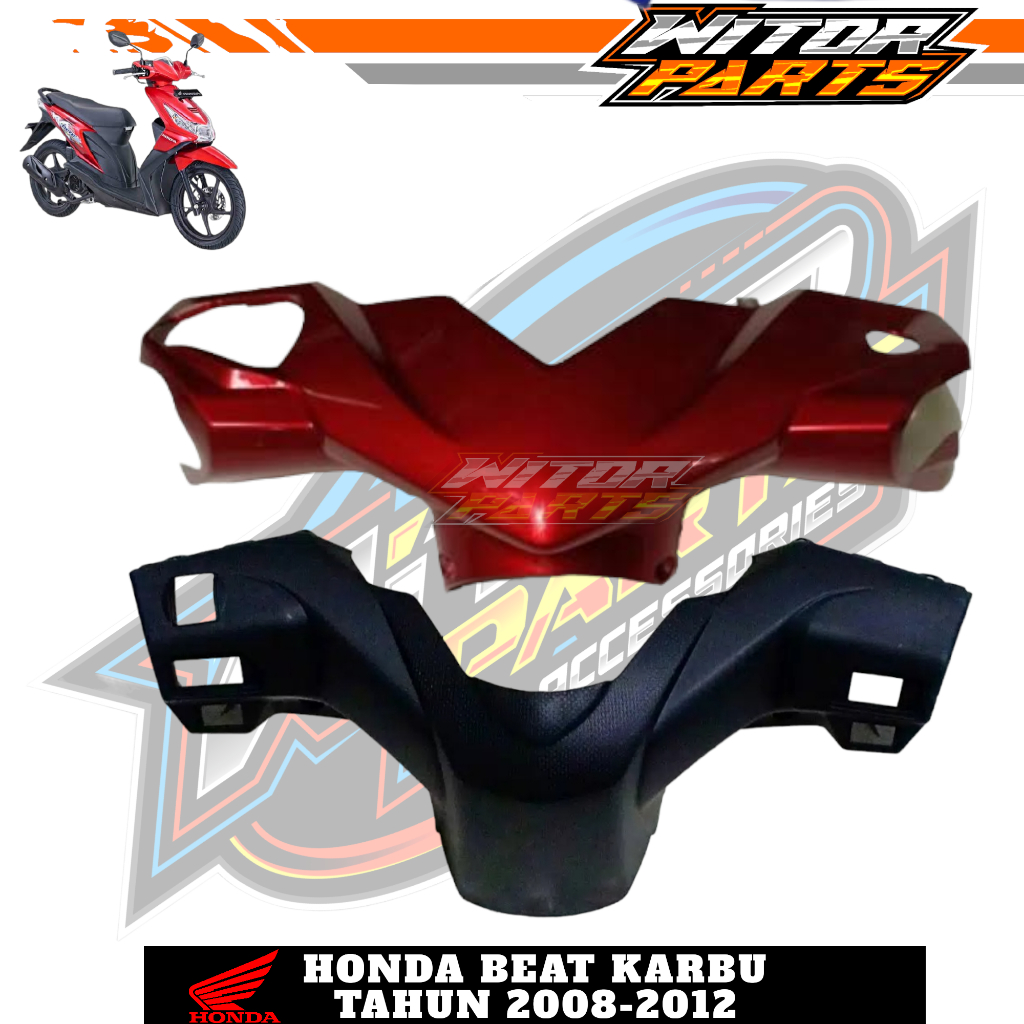 Batok Kepala Depan Belakang Honda Beat Karbu Merah / Batok Depan Belakang Beat Karbu Merah / Batok B