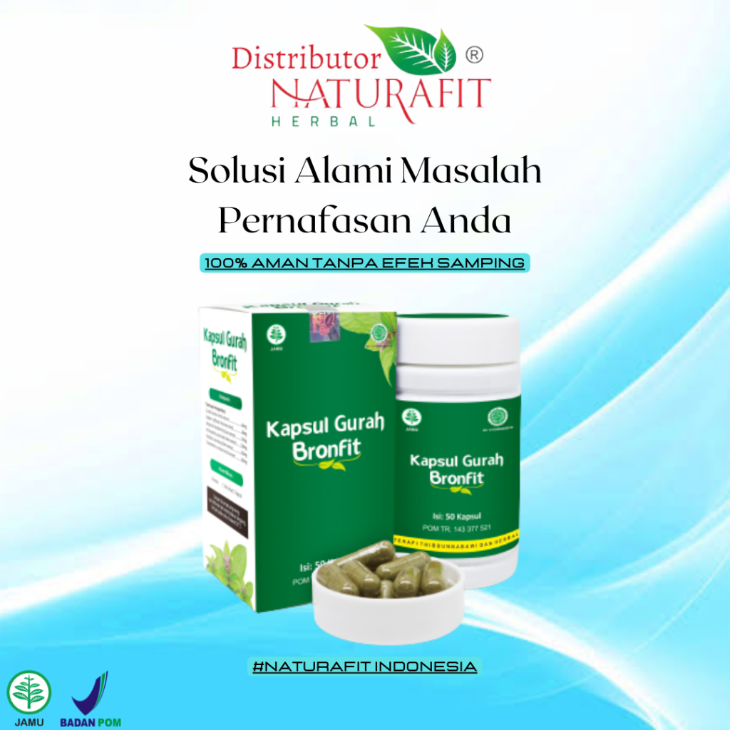 Obat Paru-Paru, TBC, ISPA, Batuk Menahun Herbal Gurah Bronfit Naturafit Asli