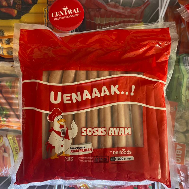 

Belfoods Sosis Ayam Uenaak 1kg, 500gr