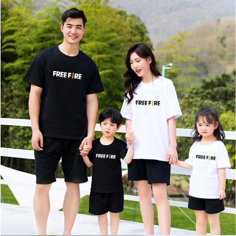 BAJU KAOS COUPLE KELUARGA FREE FIRE FF GARENA /KAOS PASANGAN FAMILY /KAOS AYAH IBU ANAK/ KAOS IBU AN