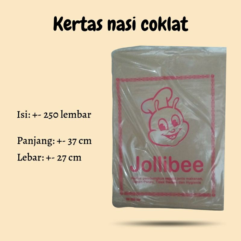 Kertas nasi coklat isi 250 lembar