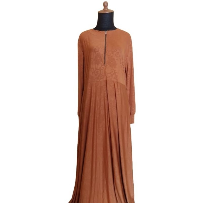 Gamis wanita jersey embos jumbo