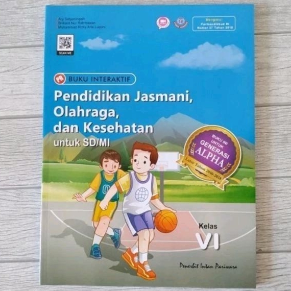 Buku lks pr interaktif PJOK kelas VI, 6 tahun 2023 kurikulum merdeka Intan Pariwara