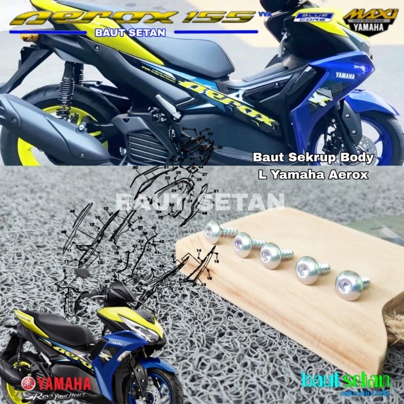 Baut Body L Sekrup Yamaha Aerox