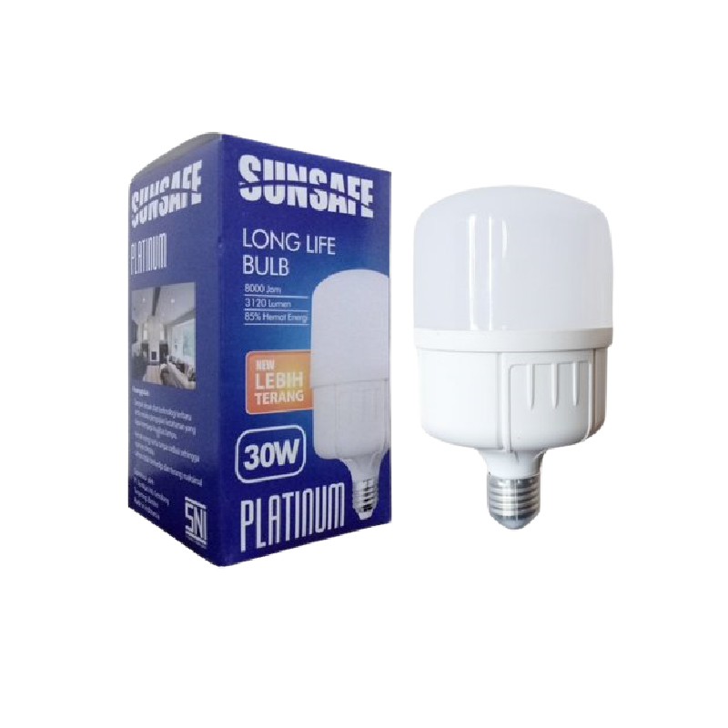 Lampu Bohlam LED 30w 30 watt Tabung Kapsul Capsul SUNSAFE