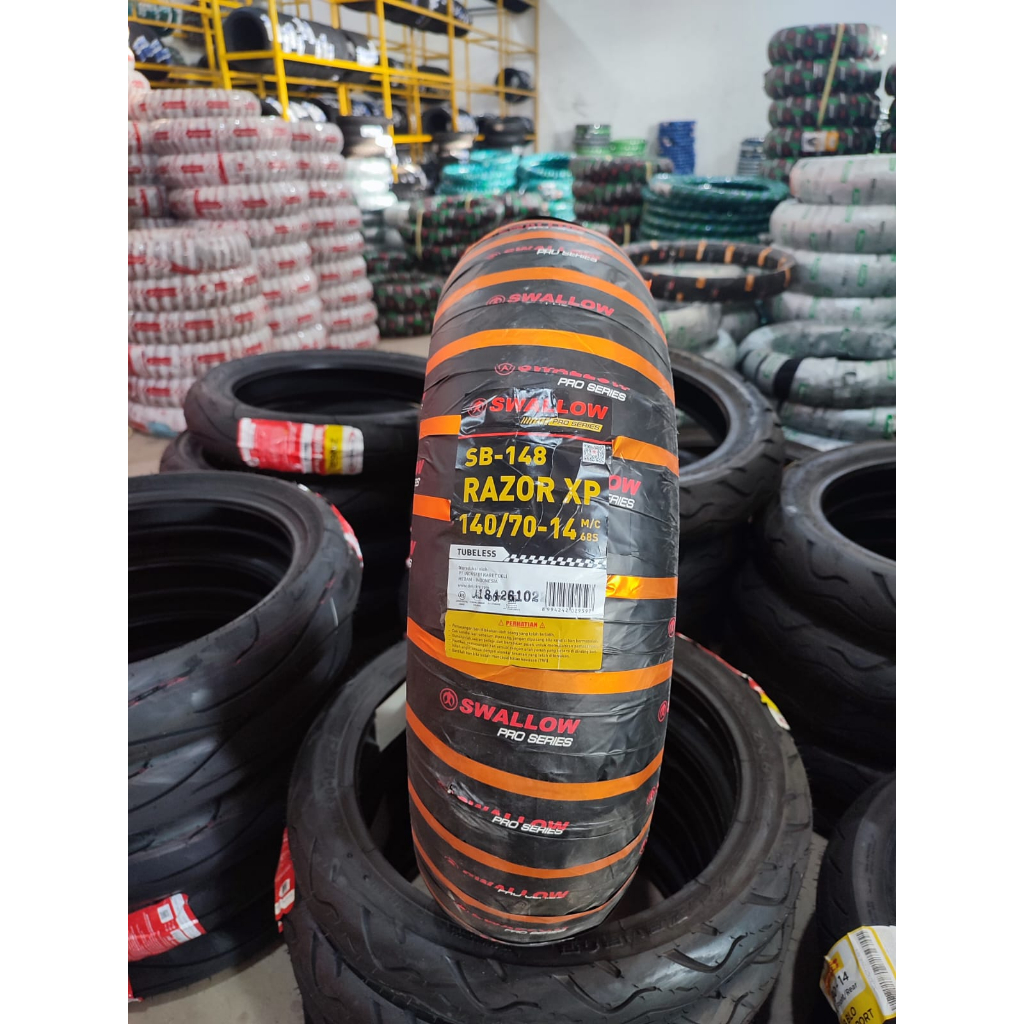 SWALLOW Ban Motor AEROX Ring 14 Uk 140/70-14 Tubeless AEROX/PCX - SWALLOW RAZOR XP SB-148