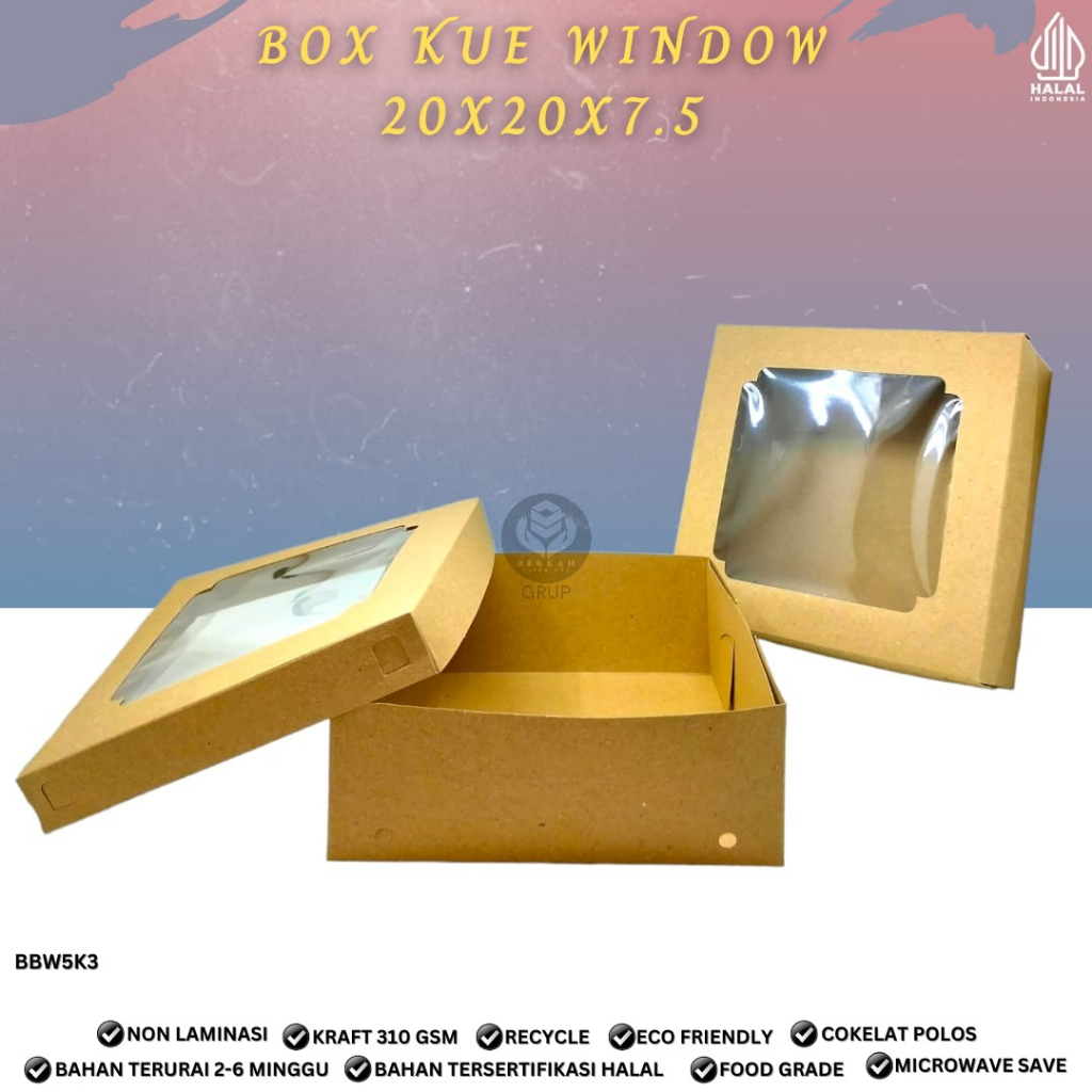 Box Nasi Kotak / Dus Catering / Dus Nasi Hajatan / 20x20 / BBW5K3