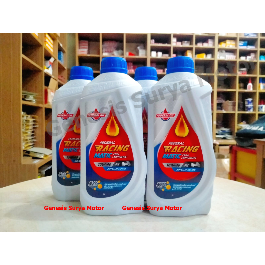 Oli Federal Matic Racing 10W40 1LT SL NMAX AEROX Full Synthetic