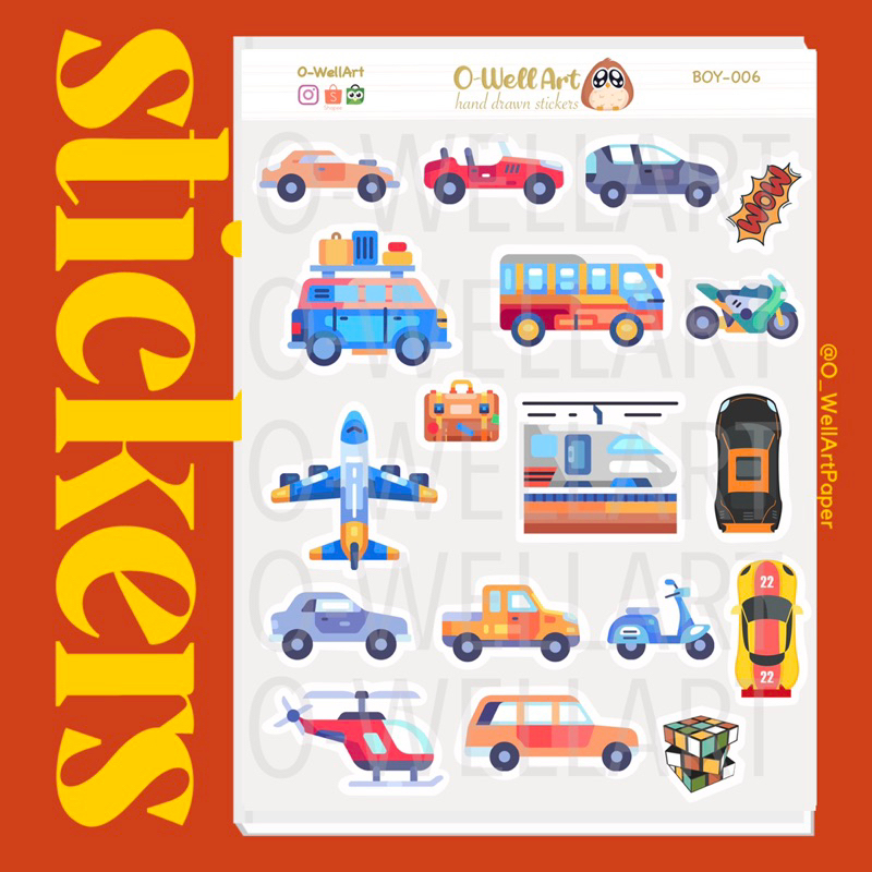 

Stiker Kendaraan Bermotor - Cars Sticker (BOY-006)