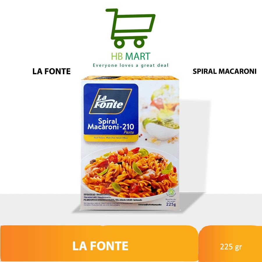 

LA FONTE SPIRAL MACARONI-210 PASTA 225GR