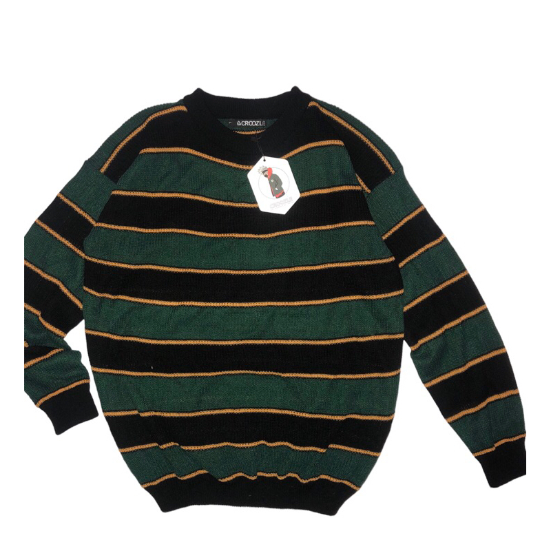 KNITWEAR STRIPE - SWEATER RAJUT - BAHAN RAJUT- sweater vintage