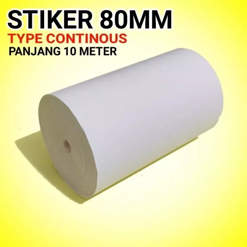 

80MM THERMAL STICKER KERTAS CONTINOUS LABEL CETAK RESI