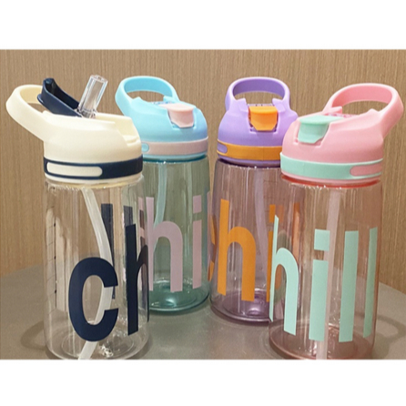 Botol Air Minum Korea CHILL Transparan 450 ml BPA Free Anti Tumpah TY0816 TY 0816 TY-0816 TAKASIMURA