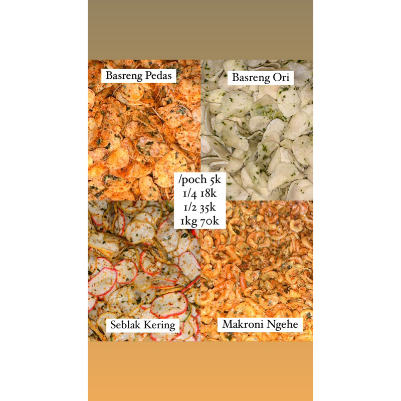 

Cemilan fresh 1/2 , 1kg