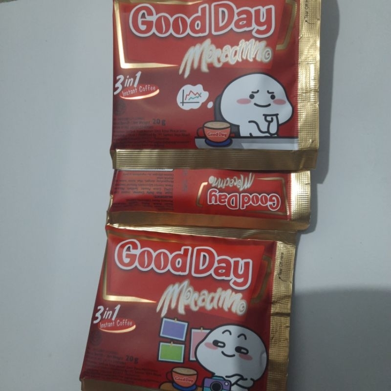 

Good day Kopi renceng Moccacino 3 in 1 (isi 10 pcs)