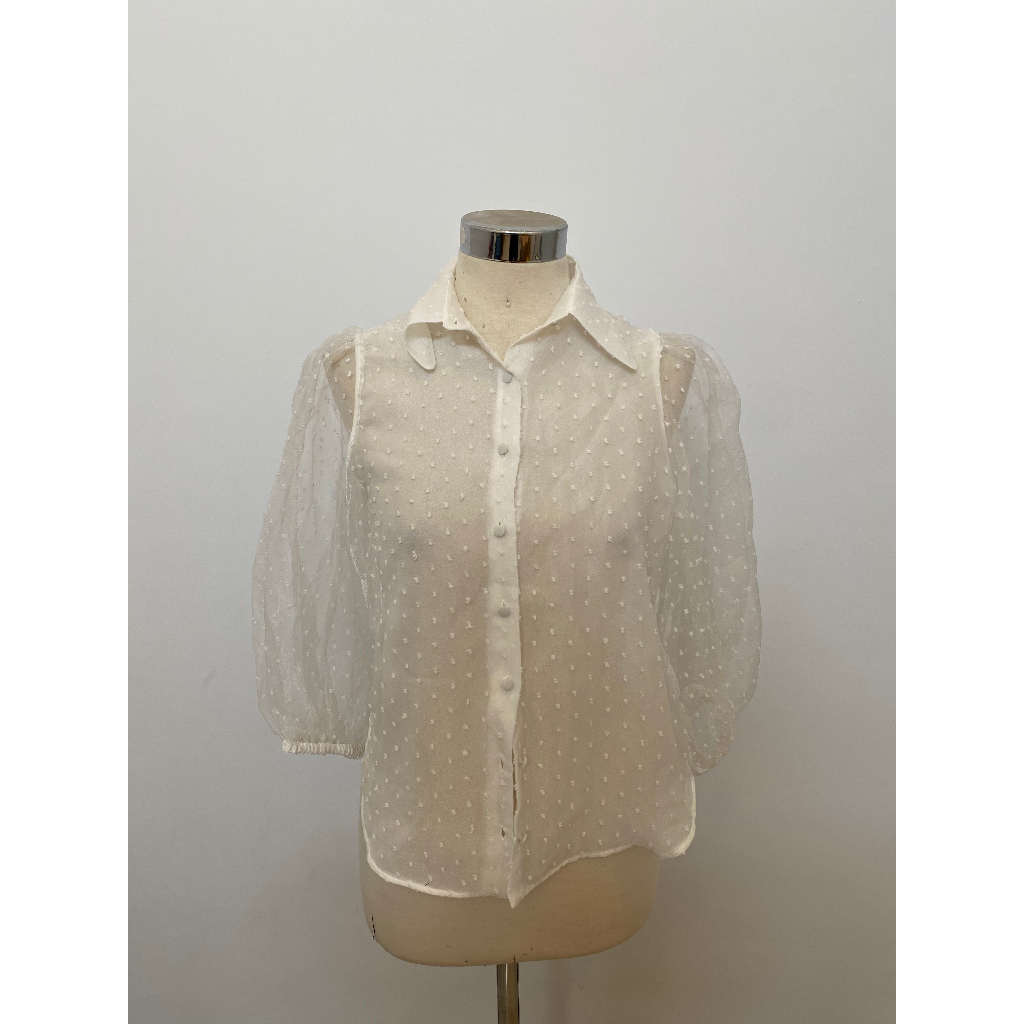 ZARA BASIC KEMEJA WOMEN PAKAIAN WANITA ORIGINAL READY STOCK PUTIH WHITE ATASAN PESTA PARTY WHITE DRE