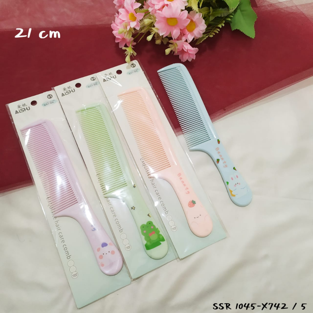 Sisir Rambut Karakter Gagang / Hair Comb / Sisir Fancy Rapat Gagang Karakter Murah
