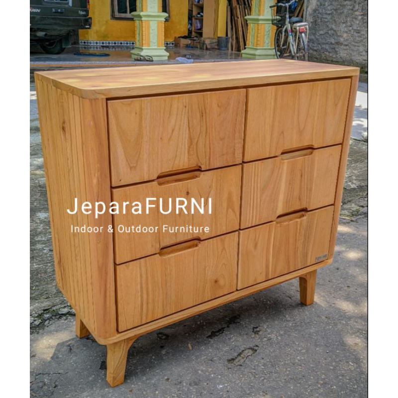 Nakas laci kayu jati jepara bufet jati drawer laci