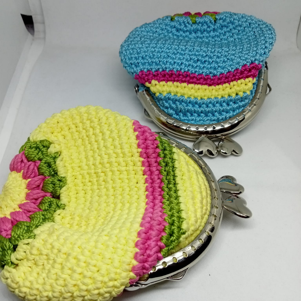 Dompet koin rajut/dompet rajut behel