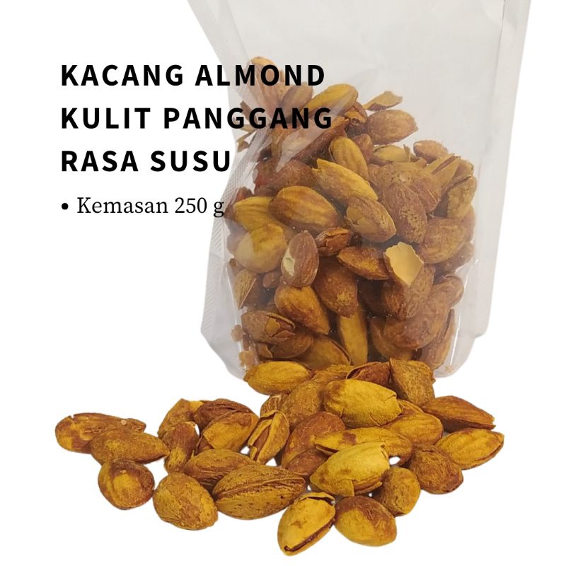 

Kacang ALMOND RASA susu 250gr almond kulit