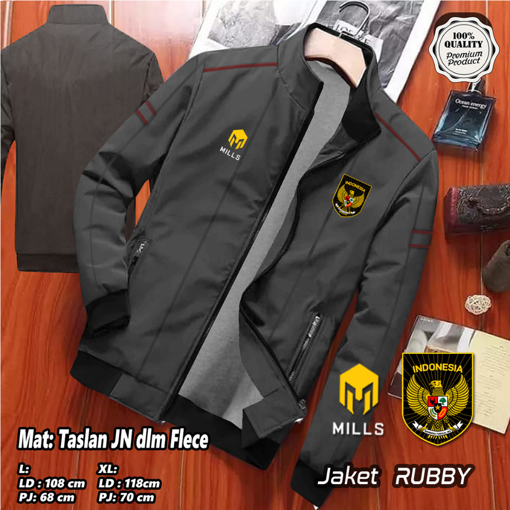 JAKET TIMNAS MILLS SABLON TERBARU KEREN  JAKET PARASUT TIMNAS CUSTOM SABLON