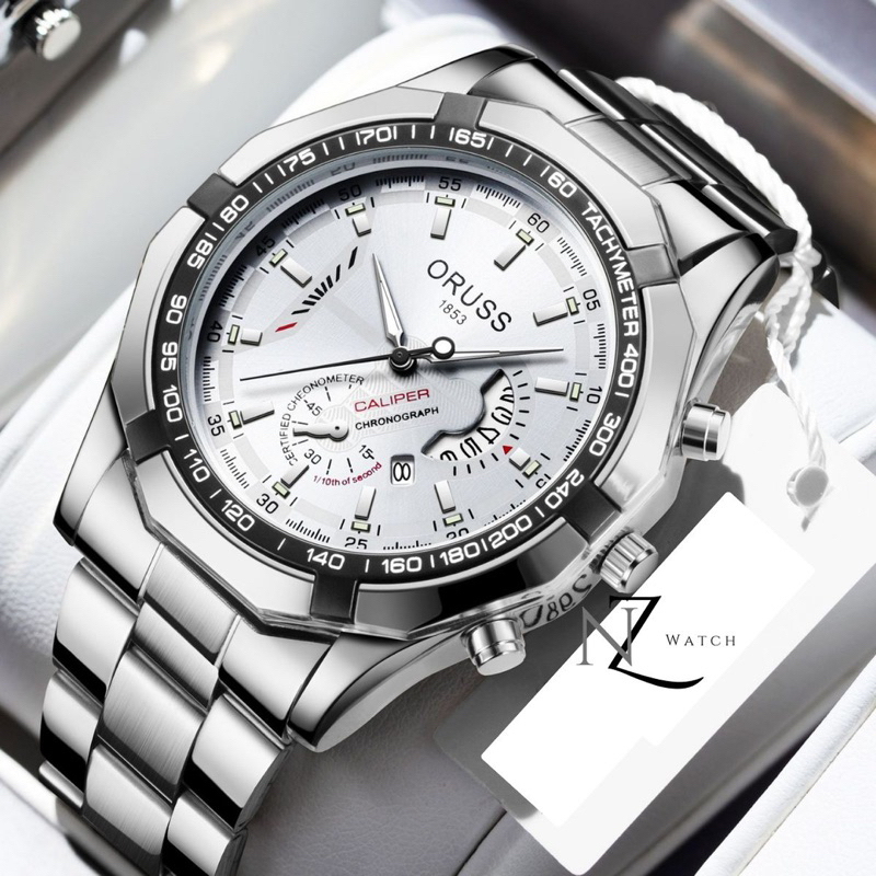 Wlisth Jam Tangan Pria W09 Luxury Stainless Steel Quartz Original Tahan Air