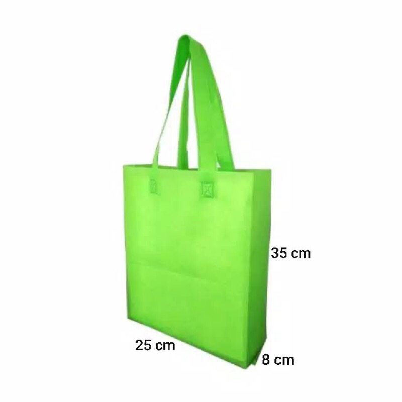 Goodie bag / tas spunbond polos bawah flat (35x25x8)