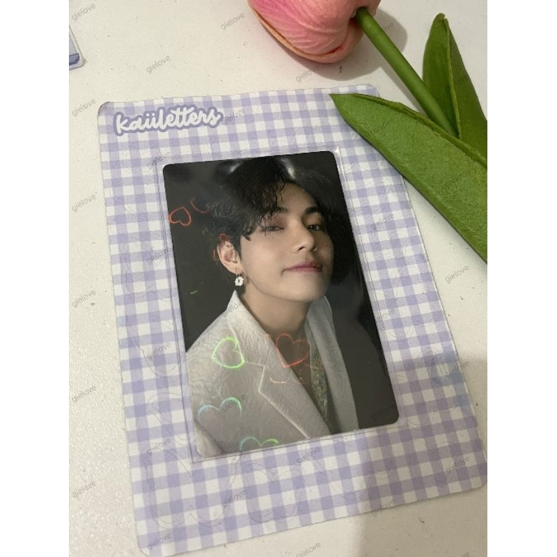 BTS Be Deluxe Edition Lucky Draw Japan Taehyung Holo Hearts Photocard